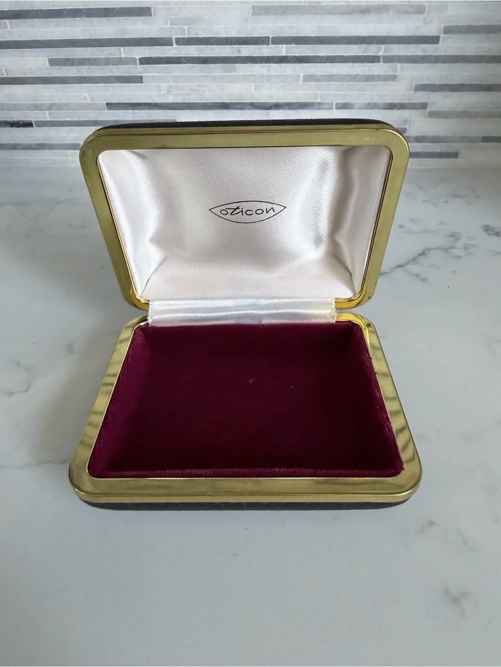 Vintage 1970’s Denmark Velvet Lined Hearing aid box Jewelry Storage Case